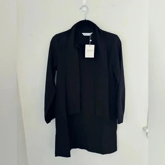 Compania Fantastica Black Cravate Dress NWT - Picture 3 of 9